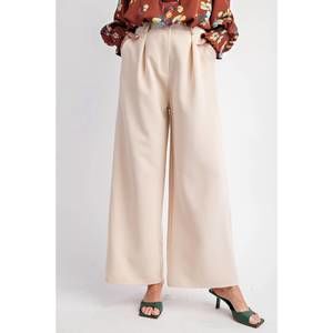 NEW EASEL stretch wool doby pants in cream
